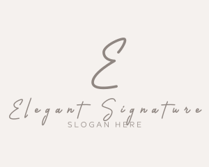 Cursive Elegant Boutique logo design