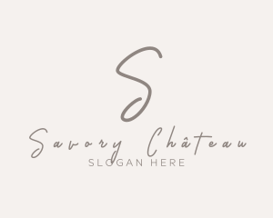 Cursive Elegant Boutique logo design