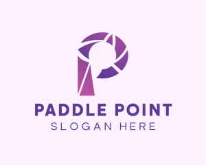 Modern Purple Letter P logo design