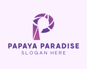 Modern Purple Letter P logo design