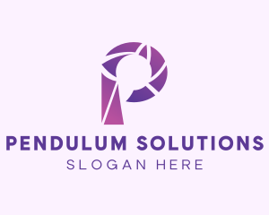 Modern Purple Letter P logo design