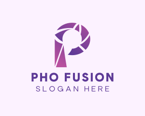 Modern Purple Letter P logo design