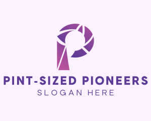 Modern Purple Letter P logo design