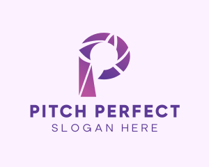 Modern Purple Letter P logo design