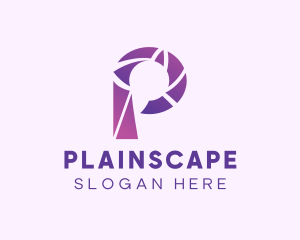 Modern Purple Letter P logo design