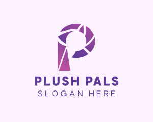 Modern Purple Letter P logo design