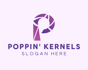 Modern Purple Letter P logo design