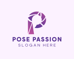 Modern Purple Letter P logo design