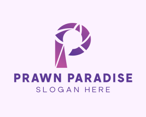 Modern Purple Letter P logo design