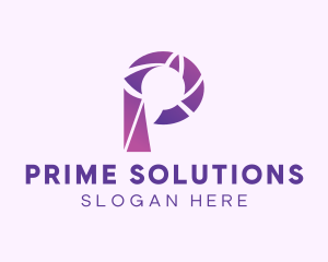 Modern Purple Letter P logo design