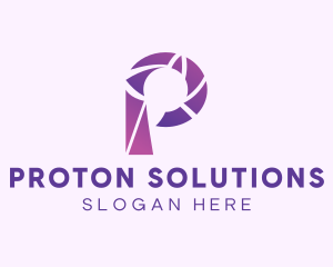 Modern Purple Letter P logo design