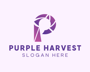 Modern Purple Letter P logo design