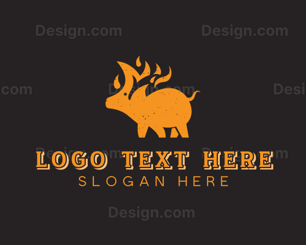 Pork Roast Flame Logo