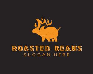 Pork Roast Flame logo design