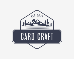 Hipster Outdoor Camping Badge logo design