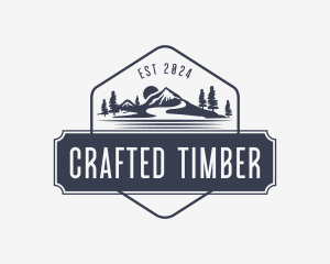 Hipster Outdoor Camping Badge logo design