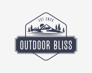 Hipster Outdoor Camping Badge logo design