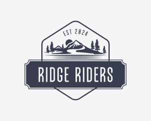 Hipster Outdoor Camping Badge logo design