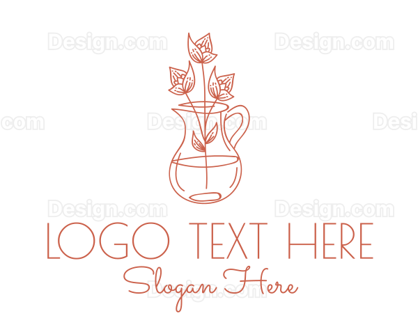 Flower Vase Plant Logo