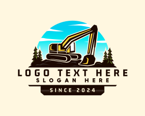 Construction Digging Excavator logo