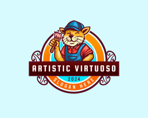 Renovation Cat Painter logo design