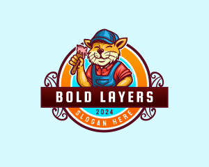 Renovation Cat Painter logo design