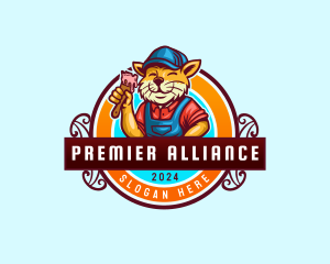 Renovation Cat Painter logo design