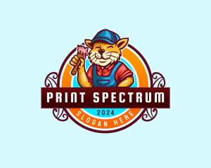 Renovation Cat Painter logo design