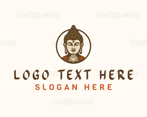 Religious Buddha Meditation Logo