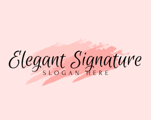 Feminine Cosmetics Wordmark logo design