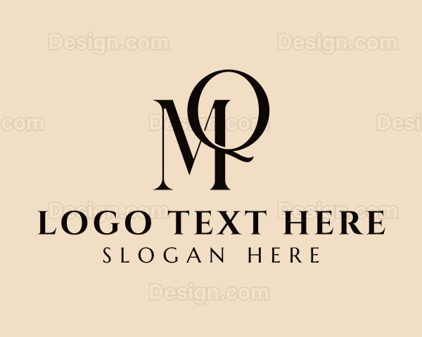 Couture Letter MQ Monogram Logo