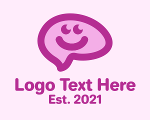 Development - Pink Happy Brain logo design
