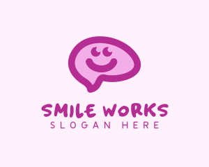 Happy Smile Brain  logo design