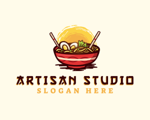 Asian Ramen Noodles logo design