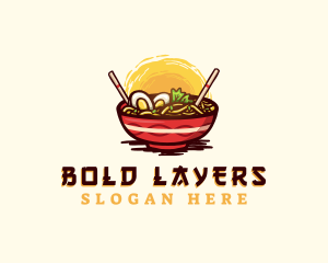 Asian Ramen Noodles logo design