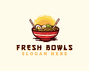 Asian Ramen Noodles logo design