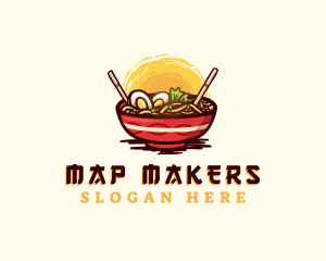 Asian Ramen Noodles logo design