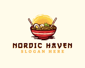 Asian Ramen Noodles logo design