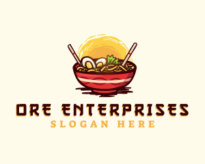 Asian Ramen Noodles logo design