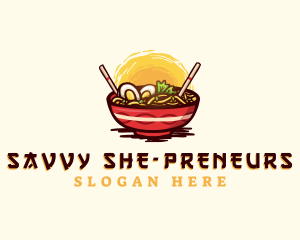 Asian Ramen Noodles logo design