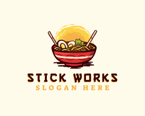 Asian Ramen Noodles logo design