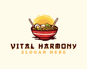 Asian Ramen Noodles logo design