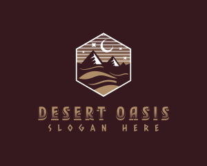 Pyramid Sand Desert logo design