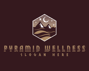 Pyramid Sand Desert logo design