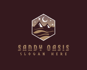 Pyramid Sand Desert logo design