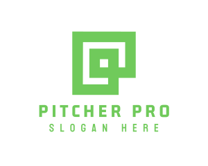 Green Square Business logo design