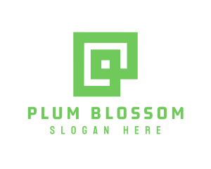 Green Square Business logo design