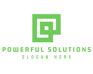 Green Square Business logo design