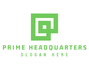 Green Square Business logo design