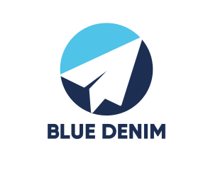 Blue Paper Plane logo design